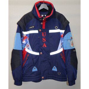 Vintage Spyder US Ski Team Ski Jacket Men’s L Blue Eagle Dermizax Thinsulate USA